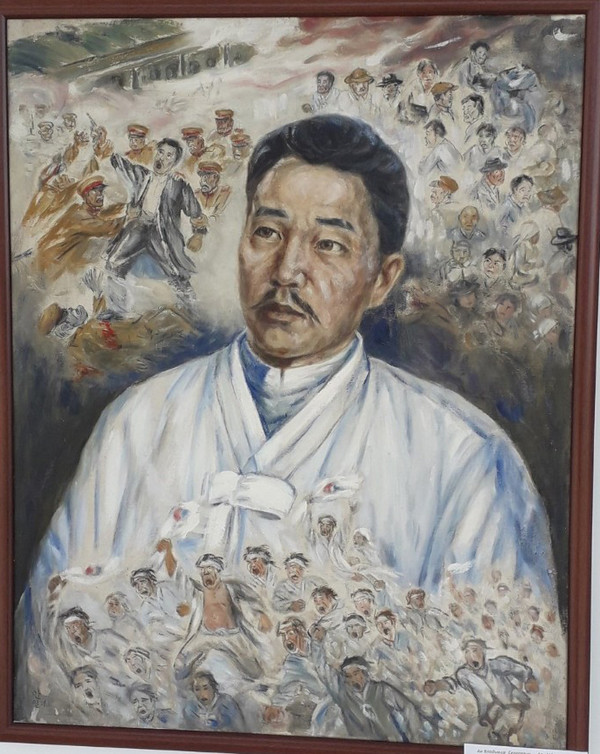 친선문화의집에 있는 '안중근 의사' 초상화
