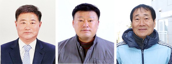 기호1번 노치경 후보 / 기호2번 이태환 후보 / 기호3번 강희철 후보